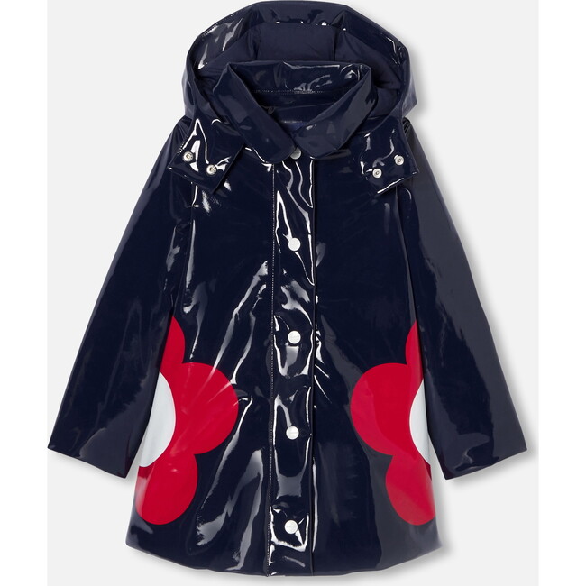 Girl Patent Raincoat, Navy