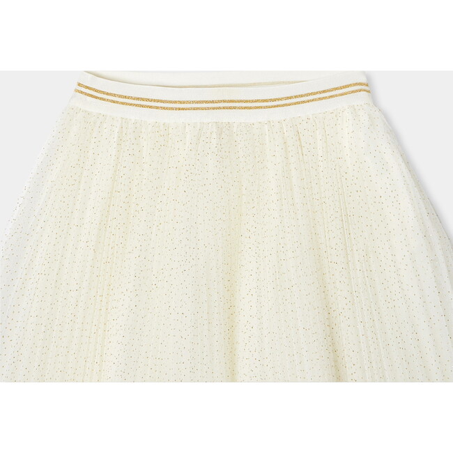 Girl Tulle Skir,t White/Gold - Skirts - 2