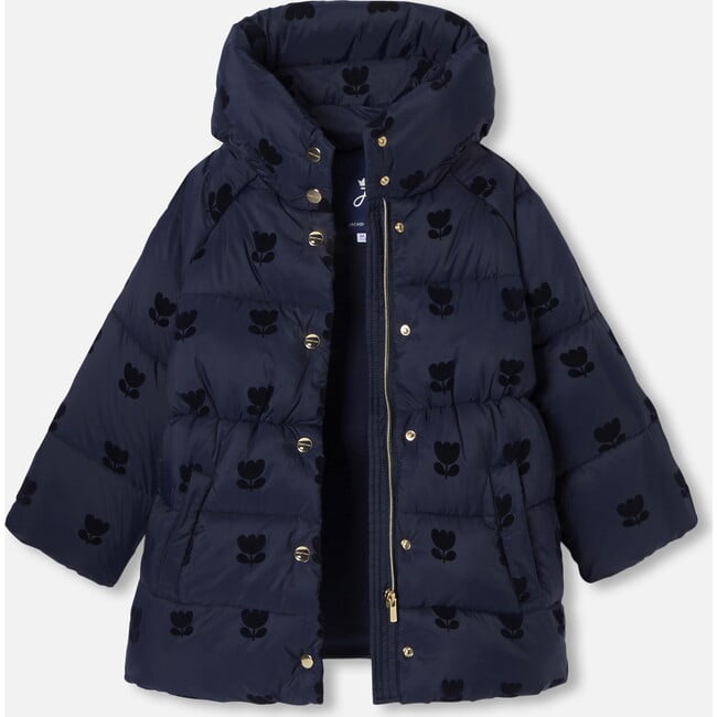 Girl Padded Jacket, Navy - Jackets - 3