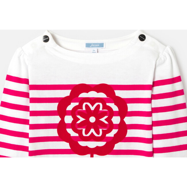 Girl Sailor Tee, White/Pink - T-Shirts - 3