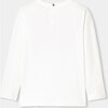 Girl Long Sleeve T-Shirt, White - T-Shirts - 2