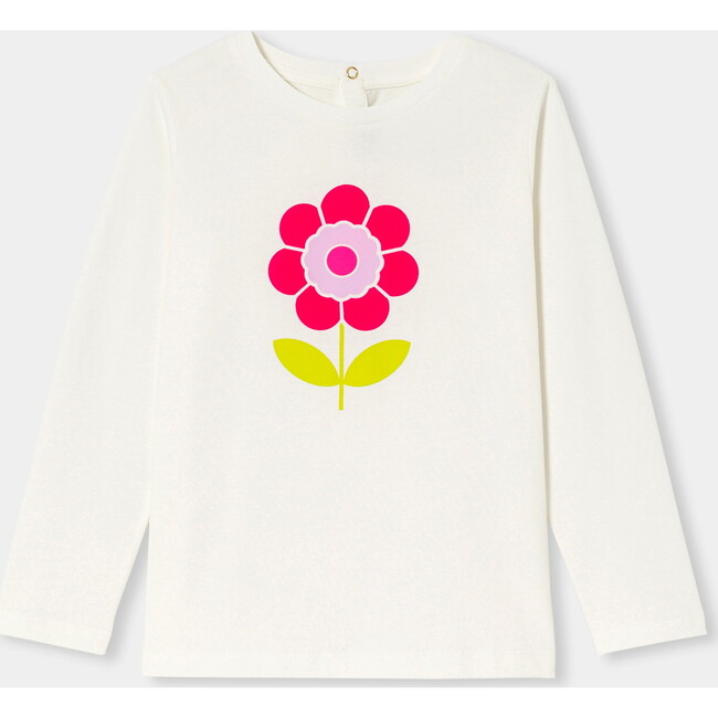 Girl Long Sleeve T-Shirt, Soft White