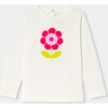 Girl Long Sleeve T-Shirt, Soft White - T-Shirts - 1 - thumbnail