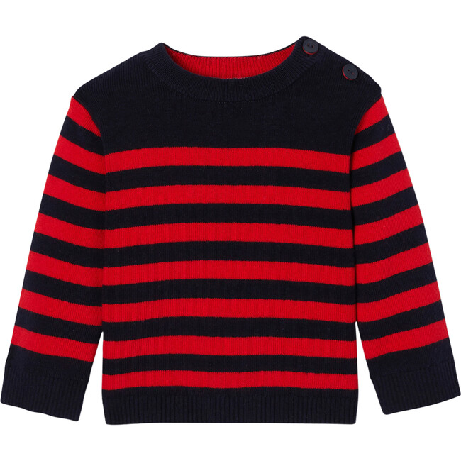 Baby Navy Sweater, Navy/Red