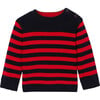 Baby Navy Sweater, Navy/Red - Sweaters - 1 - thumbnail