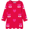 Baby Girl knitted Dress, Red - Dresses - 1 - thumbnail