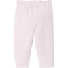 Baby Girl Velour Pants, Powder Pink - Pants - 1 - thumbnail