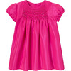 Baby Girl taffeta Dress, Rose Bengale - Dresses - 1 - thumbnail