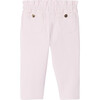 Baby Girl Velour Pants, Powder Pink - Pants - 2