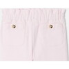 Baby Girl Velour Pants, Powder Pink - Pants - 3