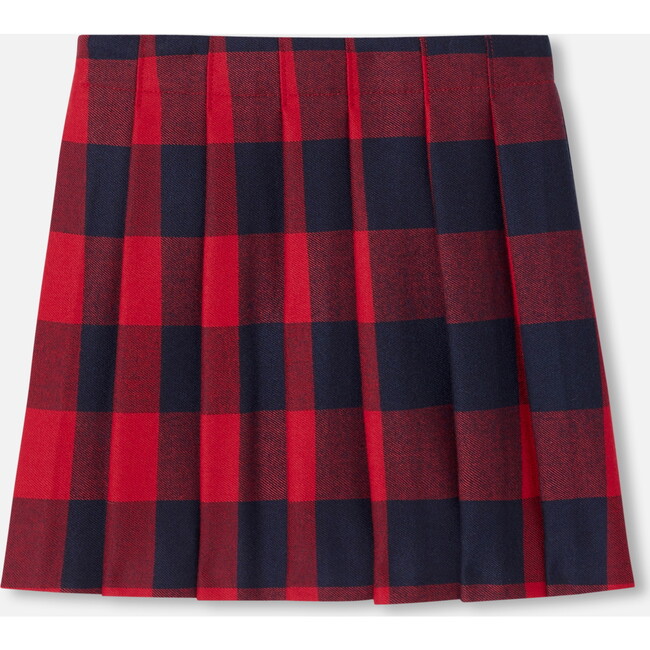 Girl Maxi Check Skirt, Navy/Red - Skirts - 5