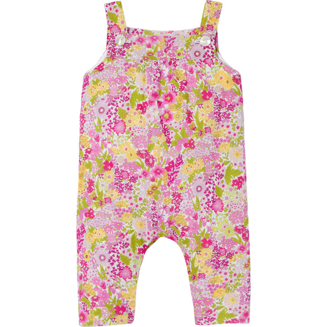 Baby Girl Overalls in Liberty Fabric, Pink/Multicolour