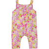 Baby Girl Overalls in Liberty Fabric, Pink/Multicolour - Rompers - 1 - thumbnail