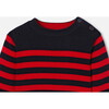 Baby Navy Sweater, Navy/Red - Sweaters - 6