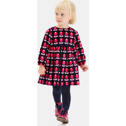 Baby Girl Velvet Dress, Multicolour - Dresses - 7