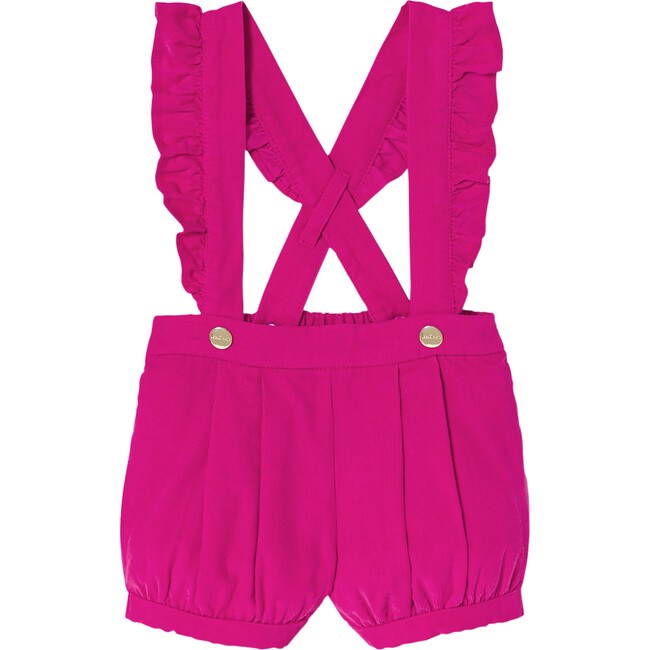 Image of Baby Girl Shorts with Straps, Raspberry