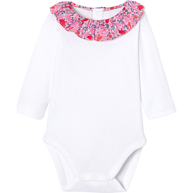 Baby Girl Long-sleeve Bodysuit, White