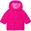 Baby Girl Padded Jacket, Grenadine Pink - Jackets - 1 - thumbnail