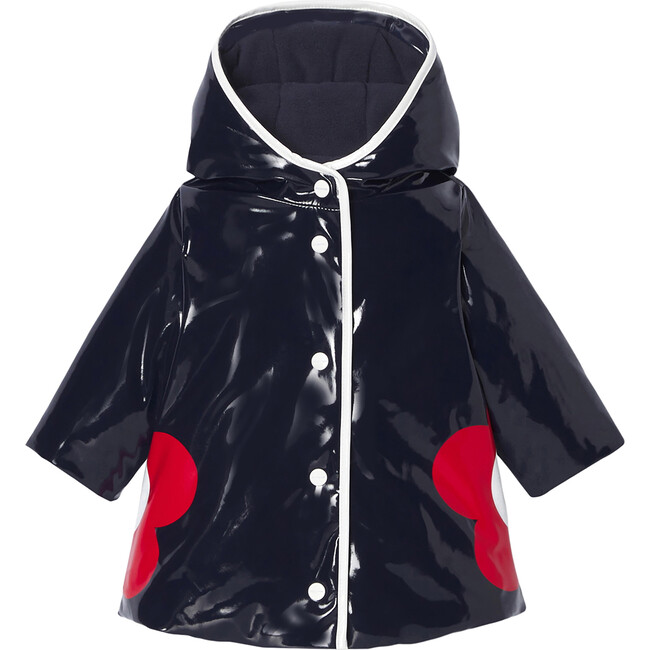 Baby Girl Raincoat, Navy