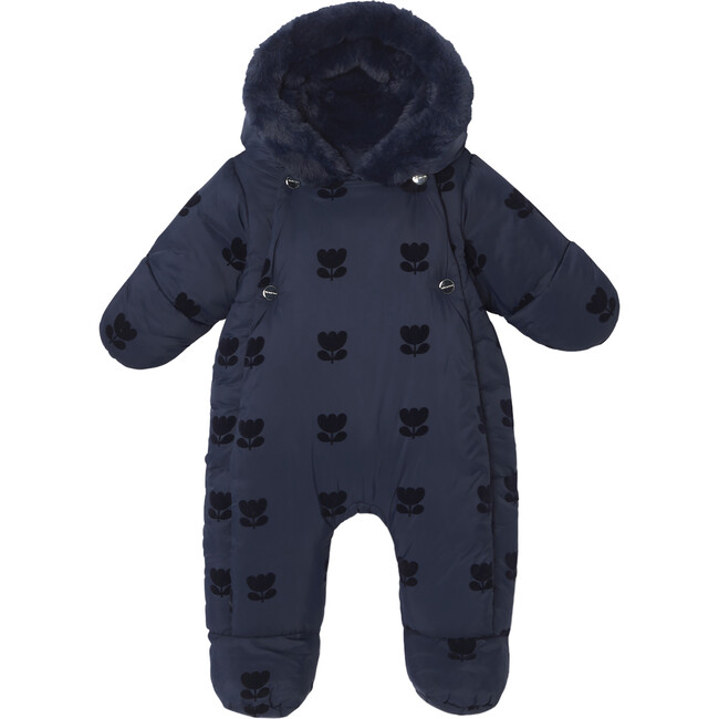 Image of Baby Girl Nylon Snowsuit, Navy