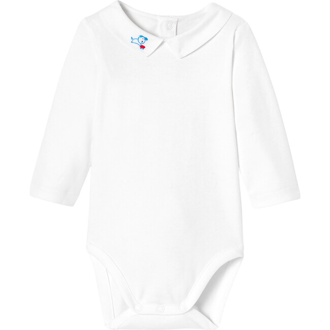 Baby Boy Long Sleeve Bodysuit, White