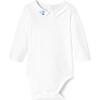 Baby Boy Long Sleeve Bodysuit, White - Onesies - 1 - thumbnail