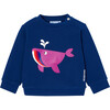 Baby Boy Fleece Sweatshirt, Dark Blue - Sweatshirts - 1 - thumbnail