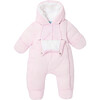 Baby Girl Snowsuit, Powder Pink - Snowsuits - 2