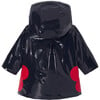 Baby Girl Raincoat, Navy - Coats - 2