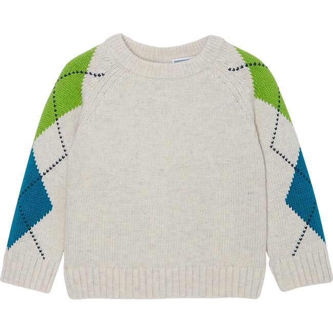 Image of Baby Boy Jacquard Sweater, Heather Beige