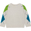 Baby Boy Jacquard Sweater, Heather Beige - Sweaters - 1 - thumbnail