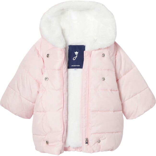 Baby Girl Padded Jacket, Powder Pink - Jackets - 3