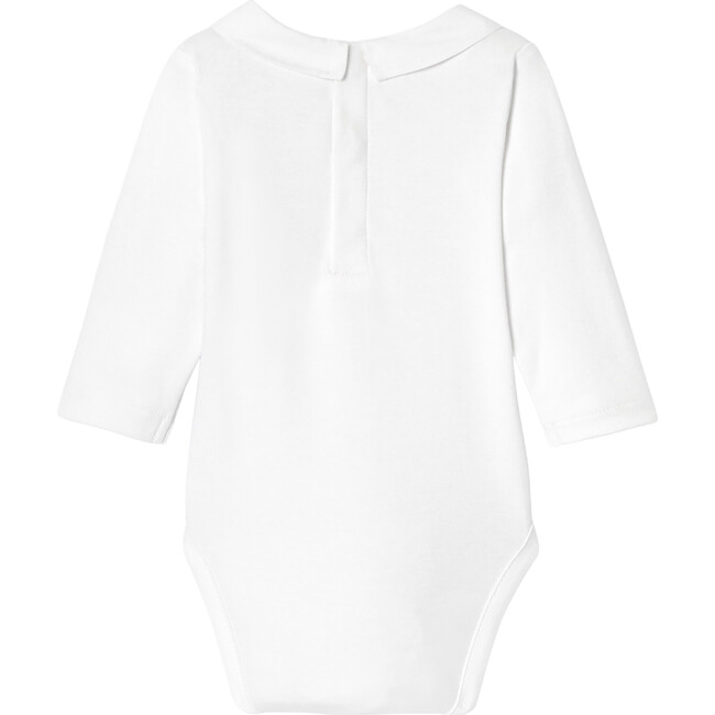 Baby Boy Long Sleeve Bodysuit, White - Onesies - 2