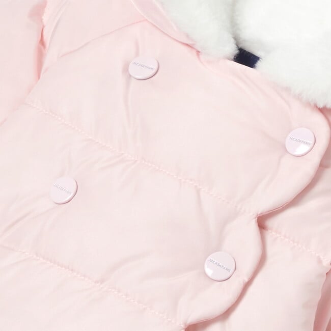 Baby Girl Padded Jacket, Powder Pink - Jackets - 4