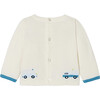 Baby Boy Jersey Jumper, Soft White/Multicolour - Sweaters - 2