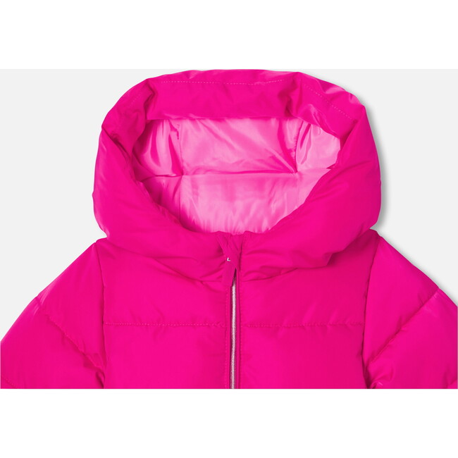 Baby Girl Padded Jacket, Grenadine Pink - Jackets - 6