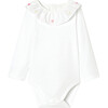 Baby Girl Long Sleeve Bodysuit, White - Onesies - 3