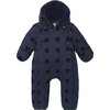 Baby Girl Nylon Snowsuit, Navy - Snowsuits - 3