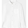 Boy Shirt in Mercerised Cotton, White - Shirts - 1 - thumbnail