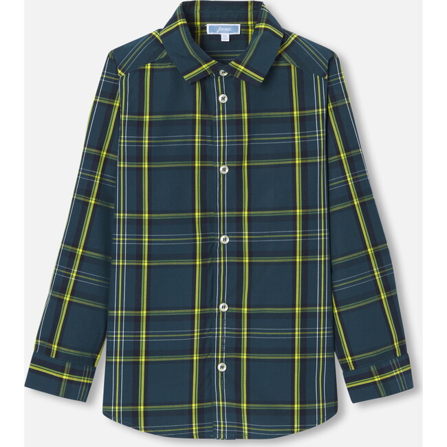 Boy Plaid Shirt, Navy/Multicolour