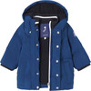 Baby Boy Nylon Parka, Navy Blue - Jackets - 3