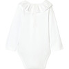 Baby Girl Long Sleeve Bodysuit, White - Onesies - 4