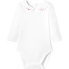 Baby Girl Long Sleeve Bodysuit, White - Onesies - 5