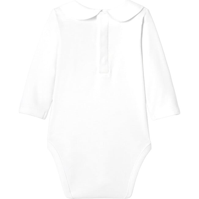 Baby Girl Long Sleeve Bodysuit, White - Onesies - 6