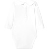 Baby Girl Long Sleeve Bodysuit, White - Onesies - 6