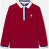 Boy Long Sleeve Polo, Purple - Polo Shirts - 1 - thumbnail