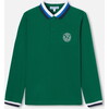 Boy Long Sleeve Polo, Dark green - Polo Shirts - 1 - thumbnail