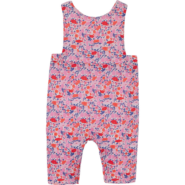 Baby Girl Jumpsuit in Liberty Fabric, Pink/Multicolour