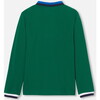 Boy Long Sleeve Polo, Dark green - Polo Shirts - 2