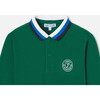 Boy Long Sleeve Polo, Dark green - Polo Shirts - 3